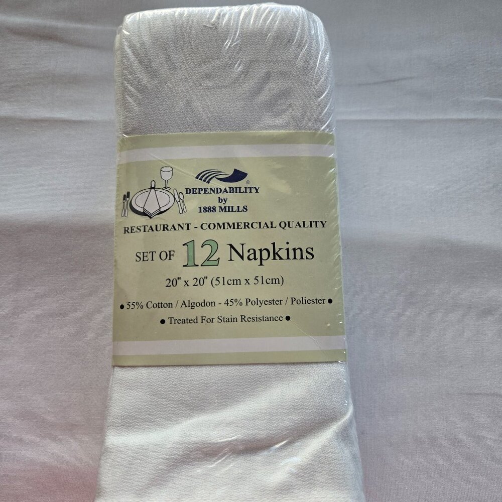RESTAURANT COMMERICAL QUALITY SET OF 12 NAPKINS (NWT)